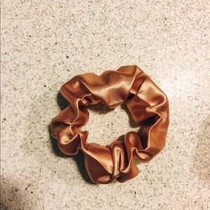 Gold/Caramel Satin Hair Scrunchie